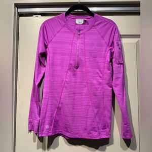 Athleta Fuchsia 1/2 Zip-Up ladies top size small NWOT